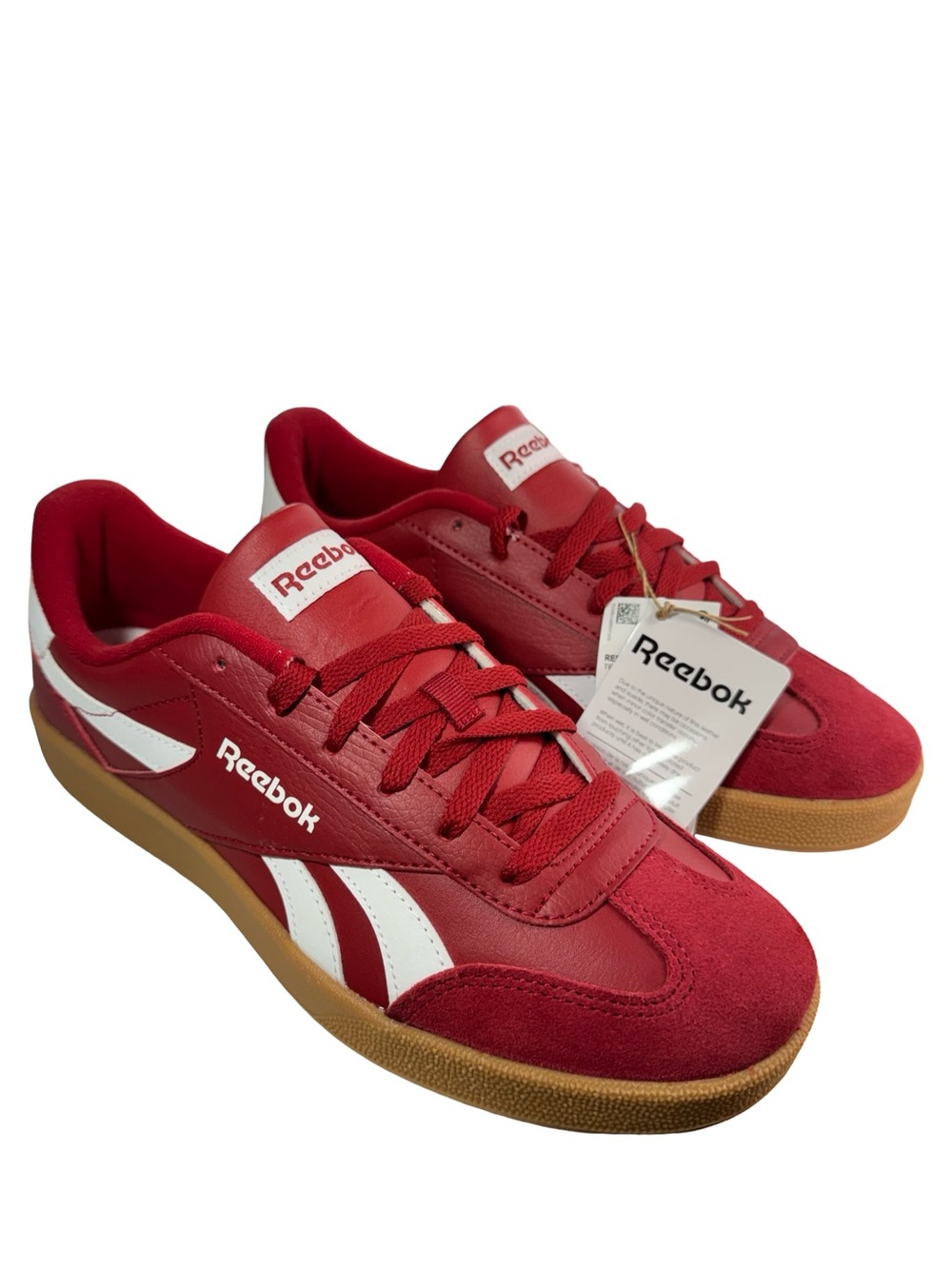 Reebok Smash Edge S Flash Red White Gum Sneakers Men's Size 10 - Picture 10 of 13